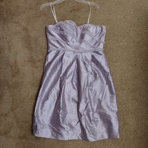 Suzi Chin Lavendar Strapless Cocktail SILK dress